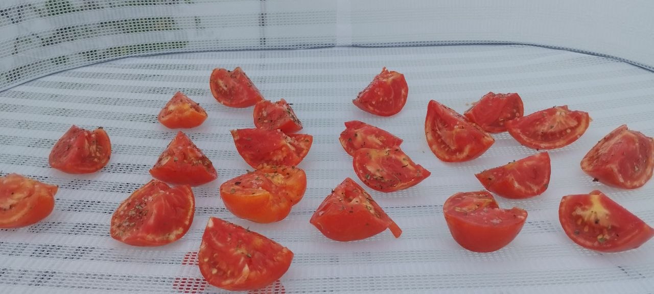 Bandeja de preparación para el secado al sol